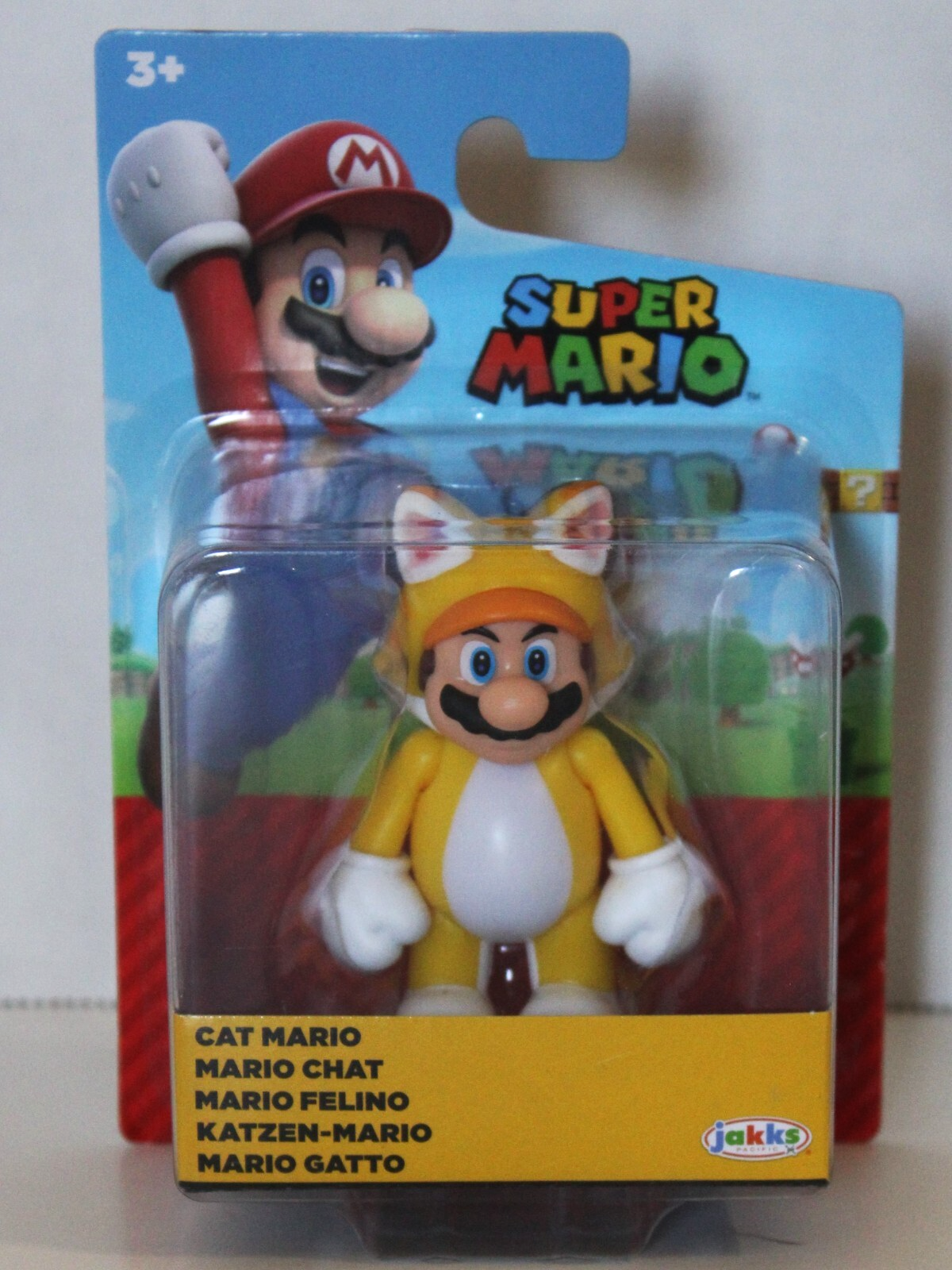 Jakks Pacific Cat Mario 2.5 Inch Mini-Figure Super Mario Bros World Of Nintendo
