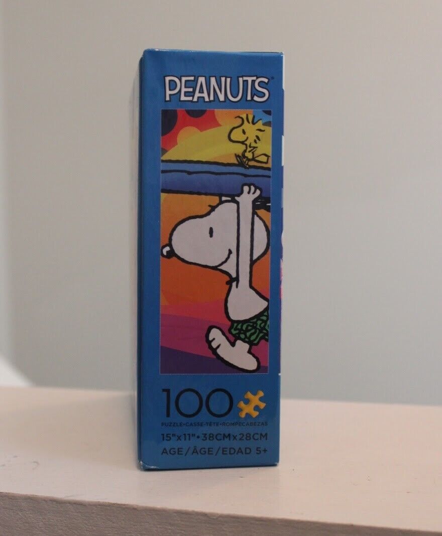 CEACO Peanuts 100 Piece Jigsaw Puzzle Snoopy Woodstock Surf City USA Sealed New