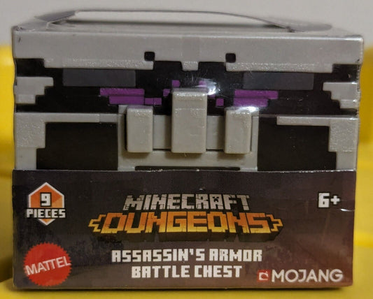Minecraft Dungeons 9 Pcs Assassin's Armor Battle Chest Mattel Mojang 2019