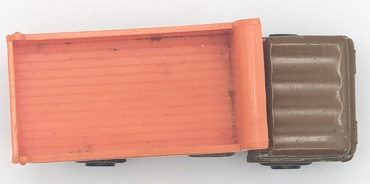 Yat Ming Cabover Lorry Dump Truck Tipper Brown Cab & Orange Bed - ~1:64