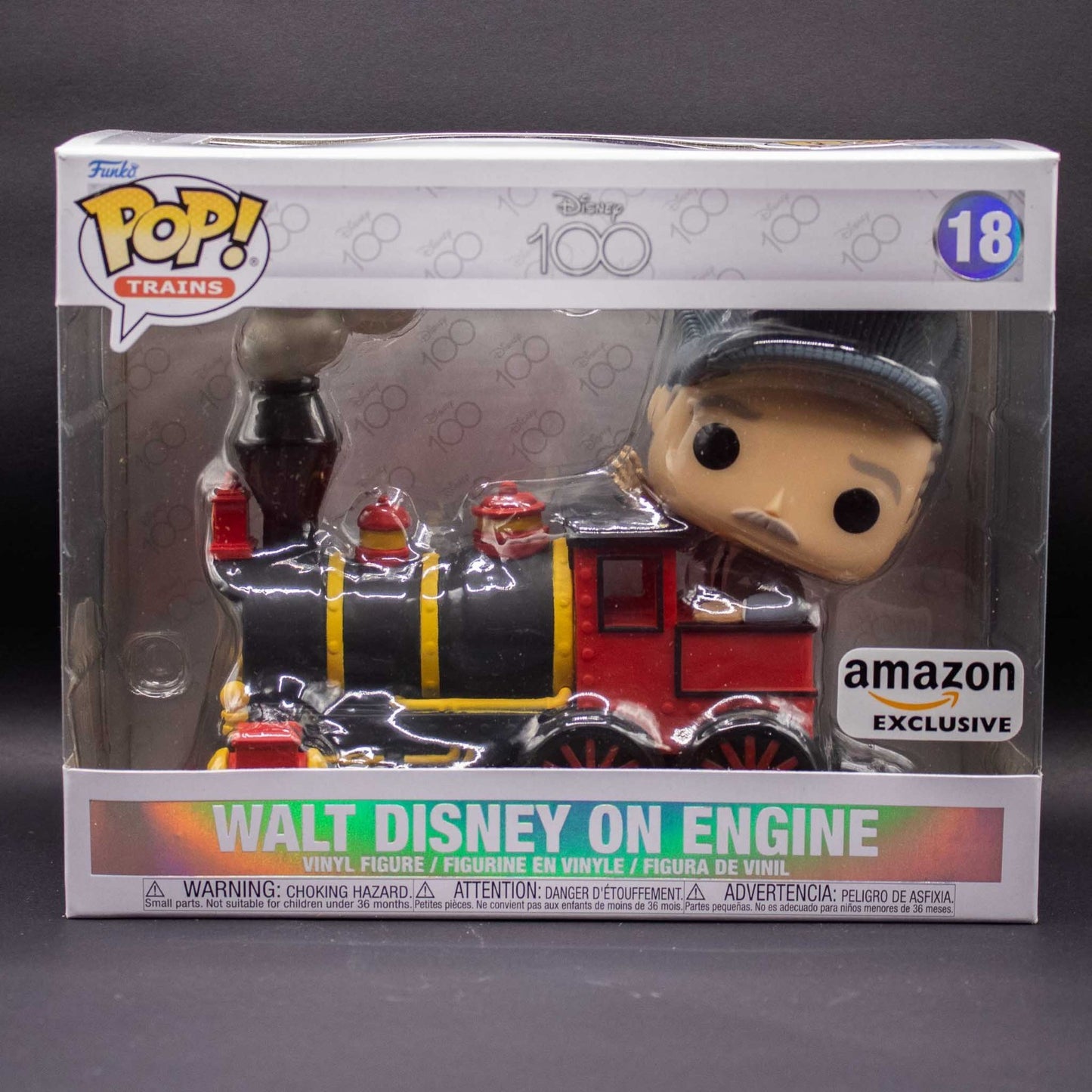 Funko Pop! Trains Disney 100 Walt Disney On Engine #18 Amazon Exclusive