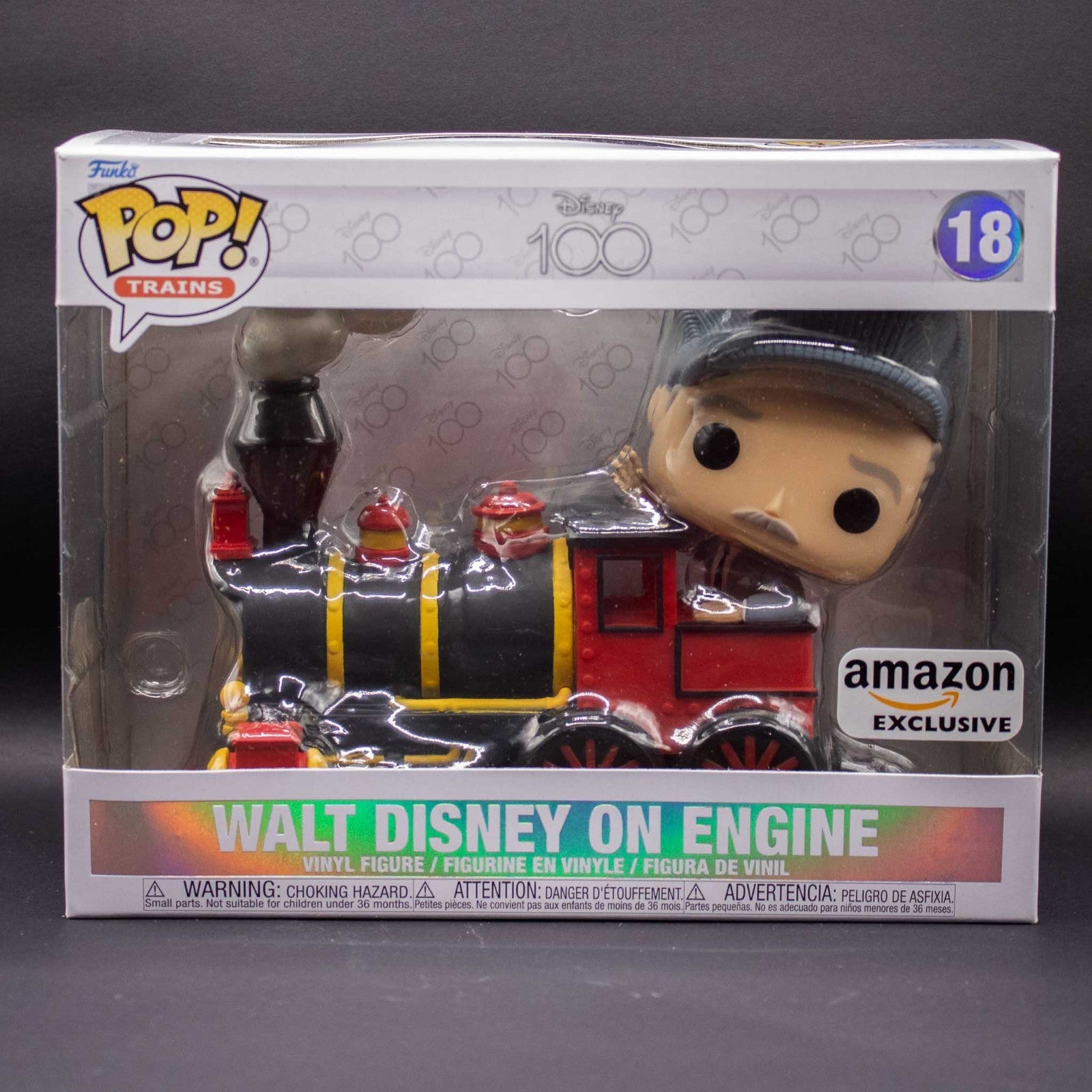 Funko Pop! Trains Disney 100 Walt Disney On Engine #18 Amazon Exclusive
