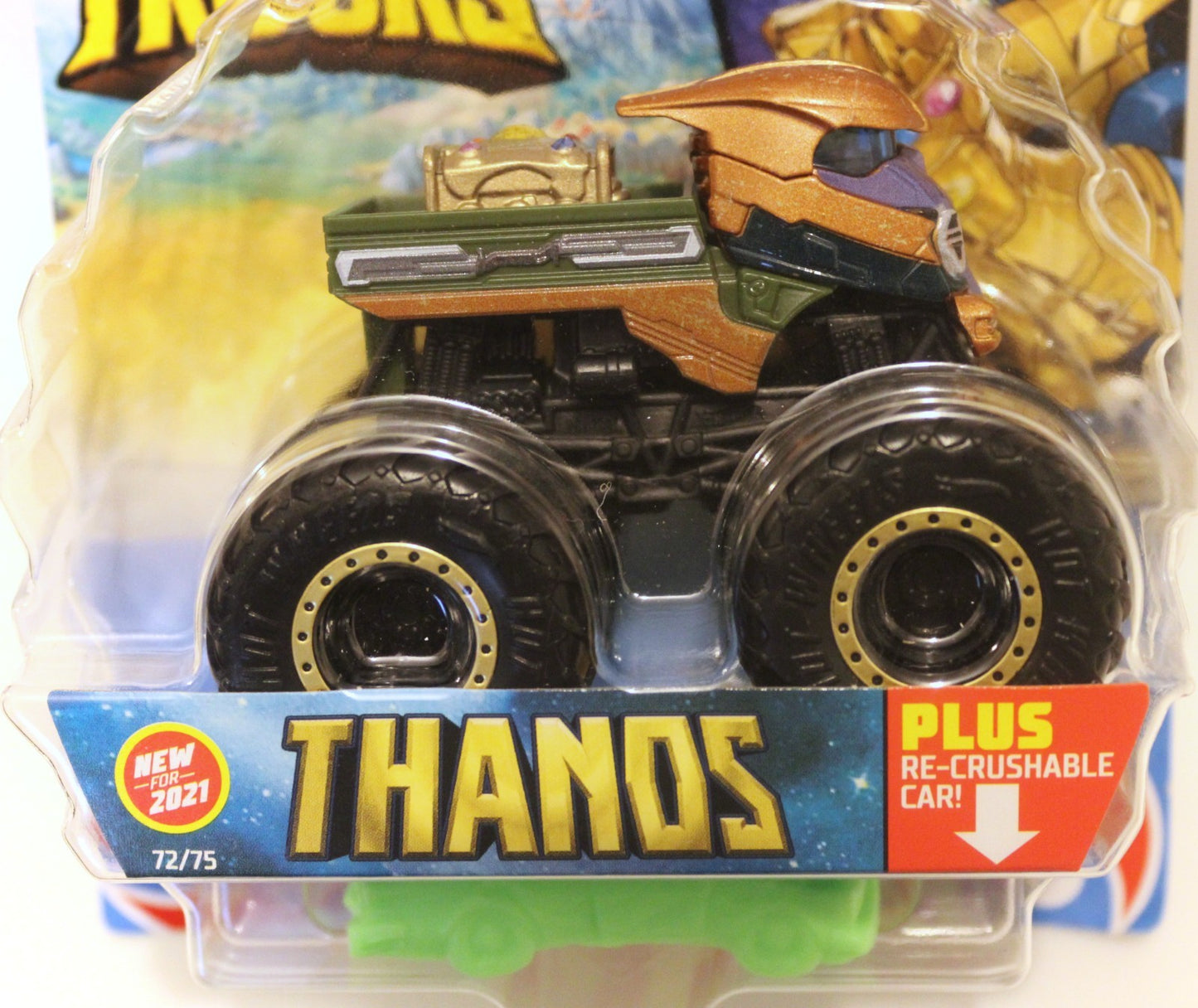 Hot Wheels Monster Trucks Thanos (with Crushable Car) - Marvel