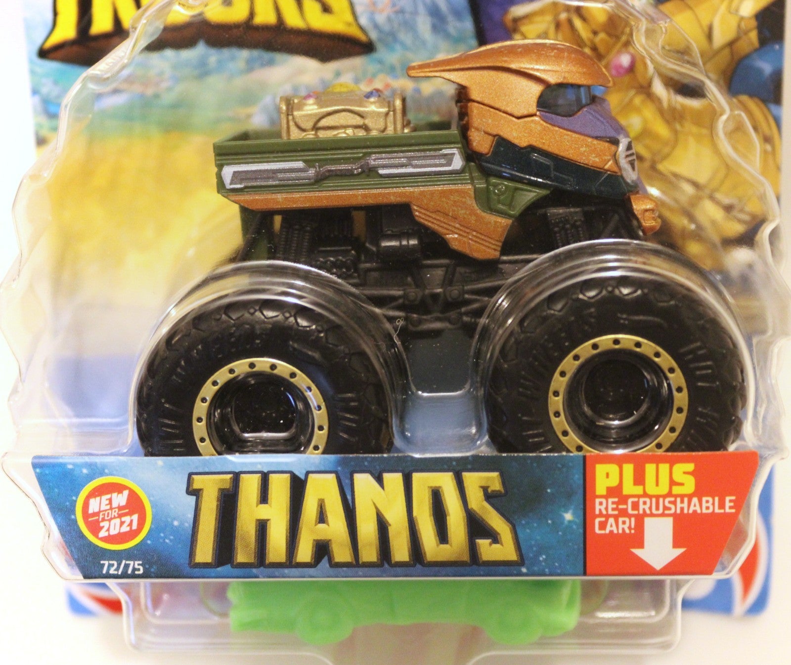 Hot Wheels Monster Trucks Thanos (with Crushable Car) - Marvel