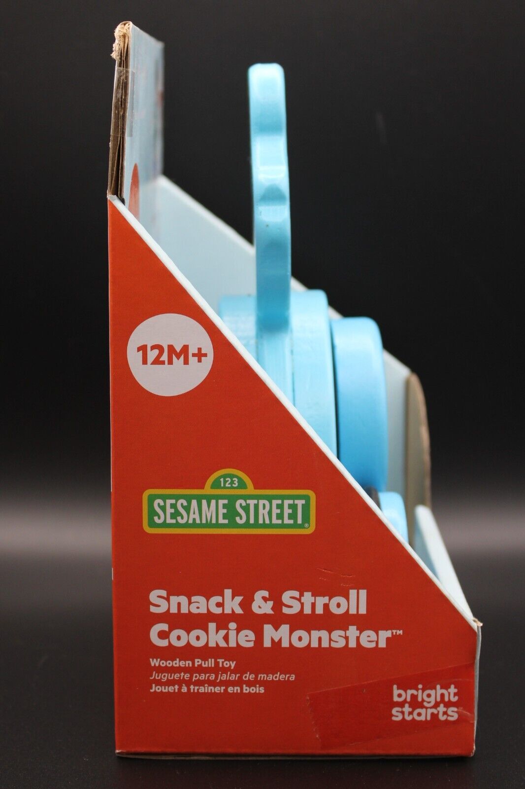 Cookie Monster Sesame Street Snack & Stroll Wooden Pull Toy Bright Starts