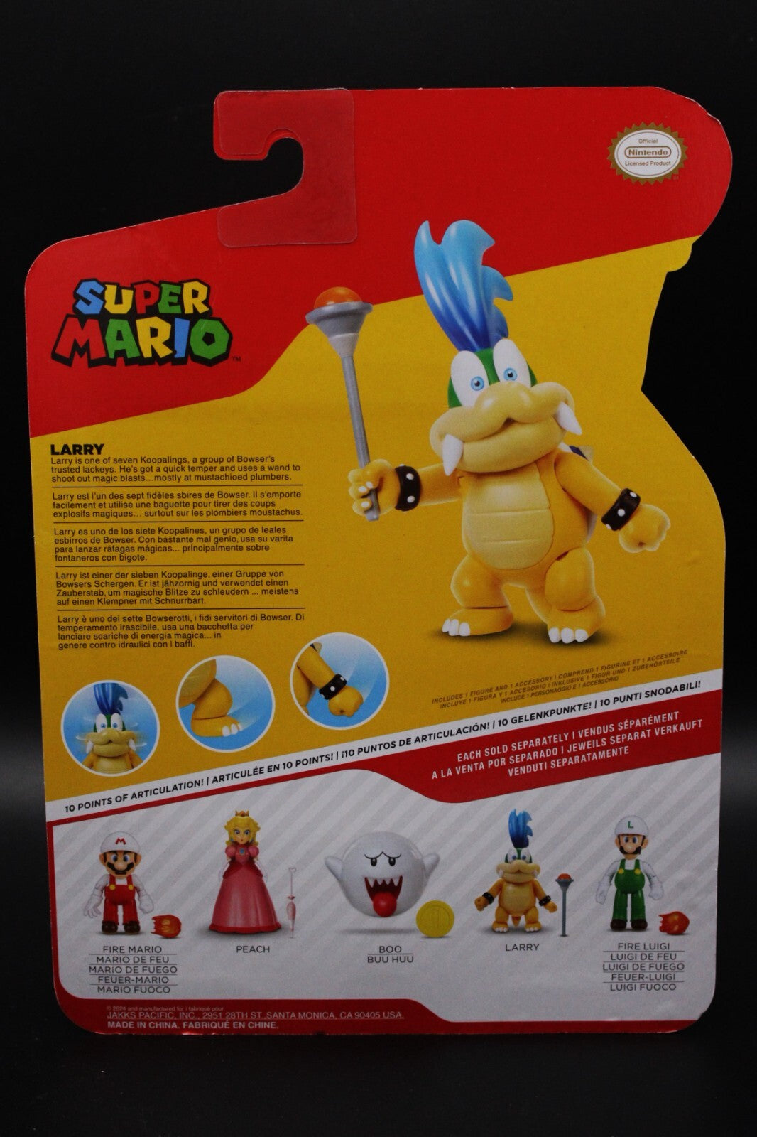 World of Nintendo Super Mario Wave 41 Larry Koopa Action Figure [with Wand]