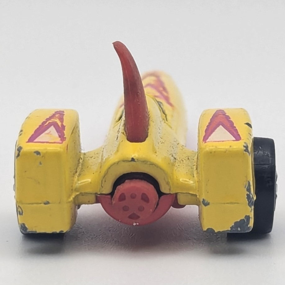 1988 Vintage Diecast Mattel Hot Wheels Tricar X8 Red/Yellow Dragster Speed Racer