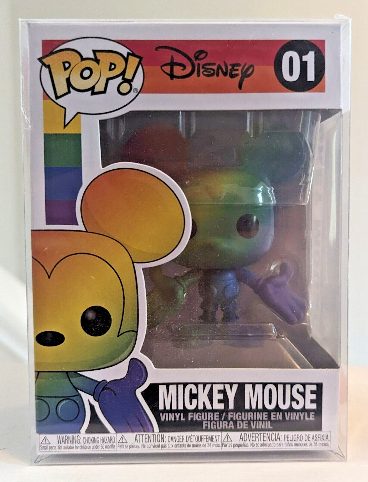 Funko POP! Disney: Pride - Mickey Mouse (Rainbow) - 01 New with Protector