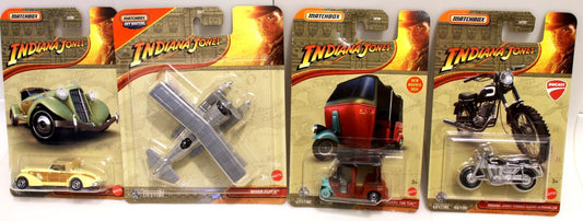 Matchbox Indiana Jones MBX  TukTuk Ducati Scrambler River Flyer Auburn Lot Of 4