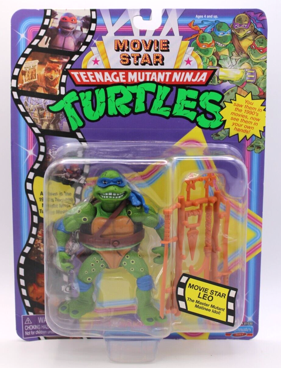 2023 Retro Playmates Teenage Mutant Ninja Turtles Movie Star Leo (Damaged Card)