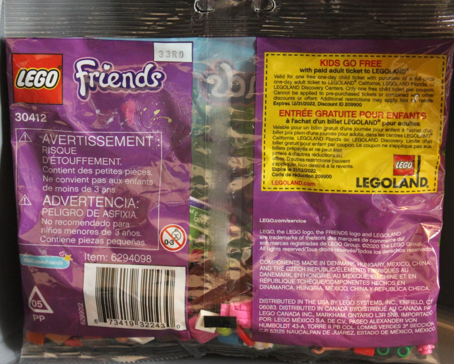 4 LEGO Friends - Vet Clinic Rescue Buggy, Beach Cleanup, Skate Ramp, Park Picnic