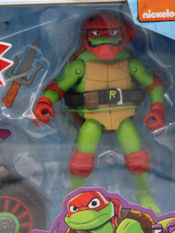 TMNT Mutant Mayhem Purple Dragon Cycle w/ Exclusive Raphael Figure + Rocket Fire