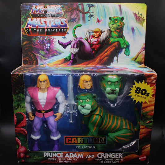 He-Man Masters of the Universe Cartoon Collection Prince Adam & Cringer Figures