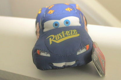 Disney Pixar Cars Lightning McQueen Plush Talking 7 Inch Blue Rusteze 95 w/ Tags