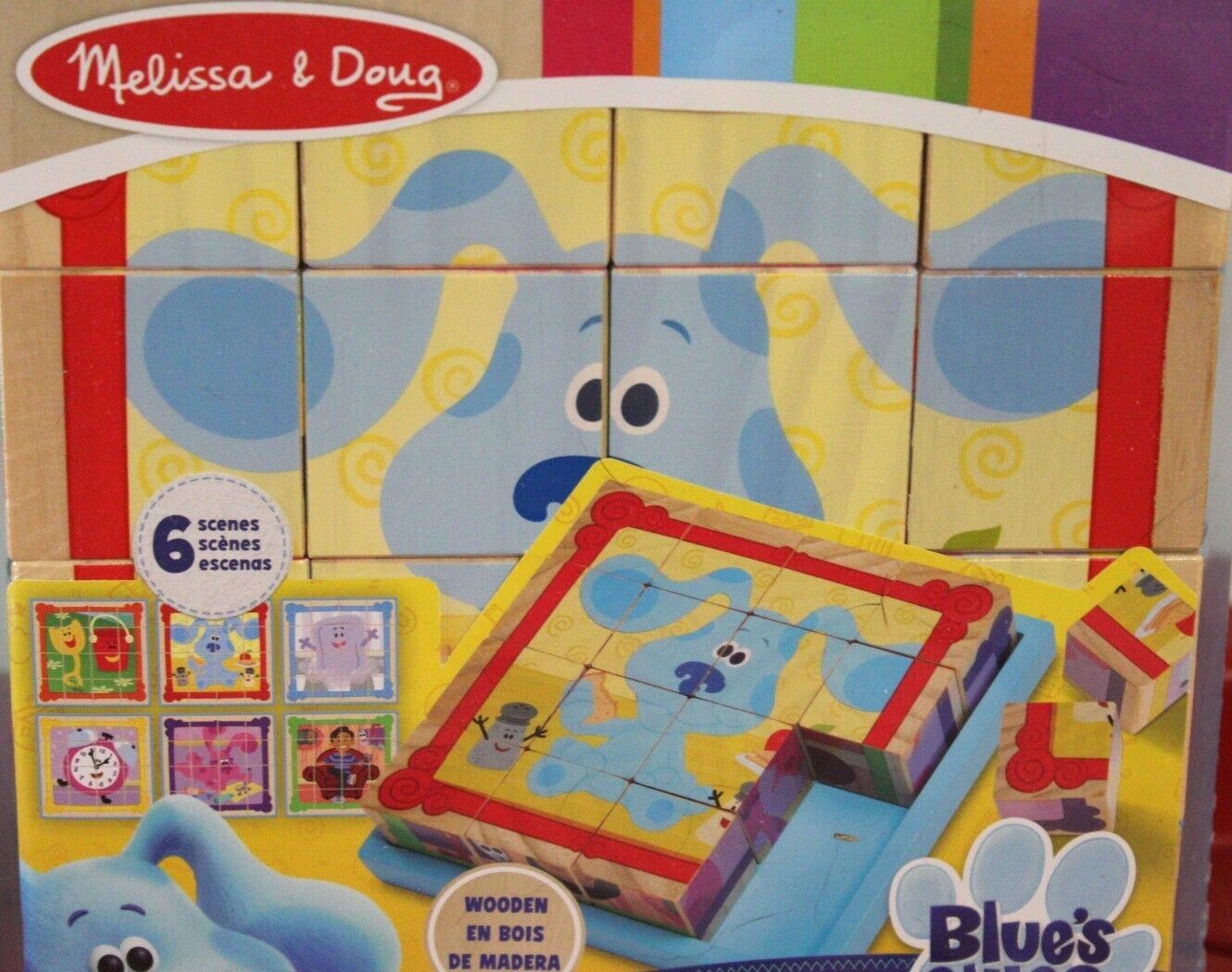 Melissa & Doug - Blue's Clues & You! Wooden Cube Puzzle 16 Pieces Sealed