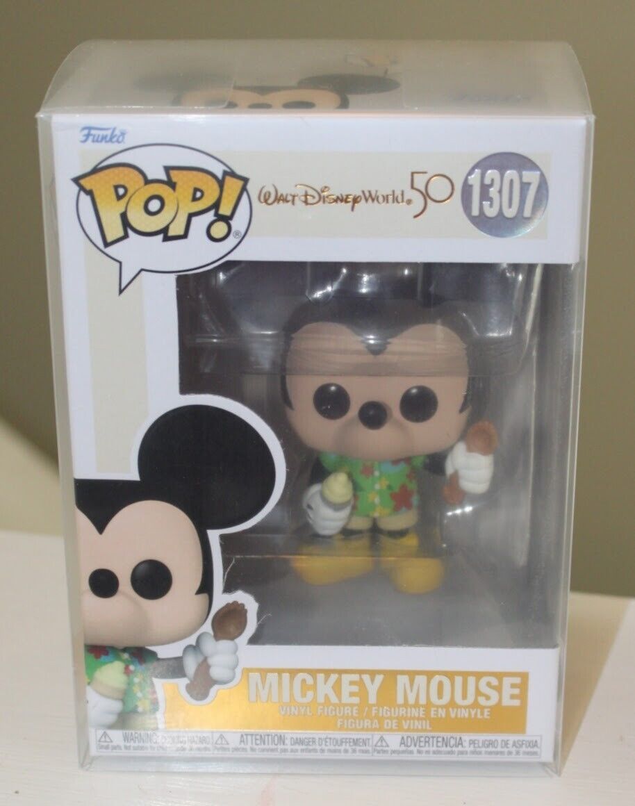 Funko Pop! Disney - Walt Disney World 50th Aloha Mickey Mouse 1307 w Protector