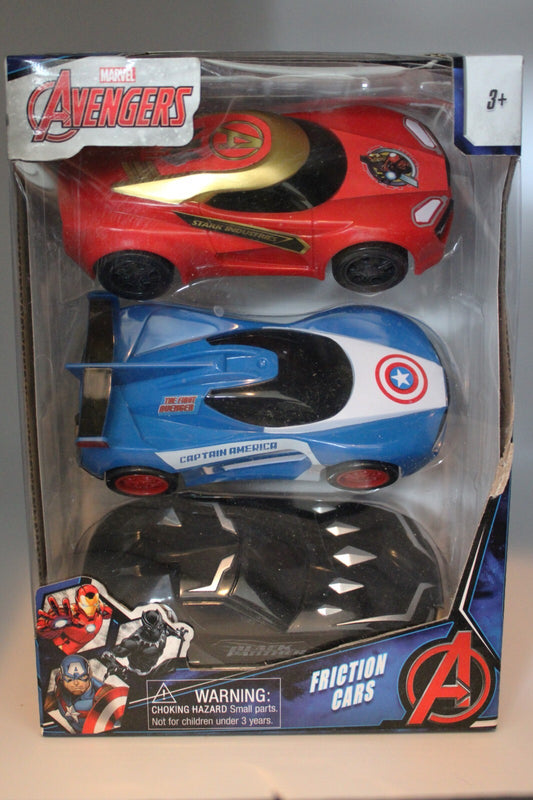 Avengers Black Panther Captain America Iron Man Marvel Friction Cars