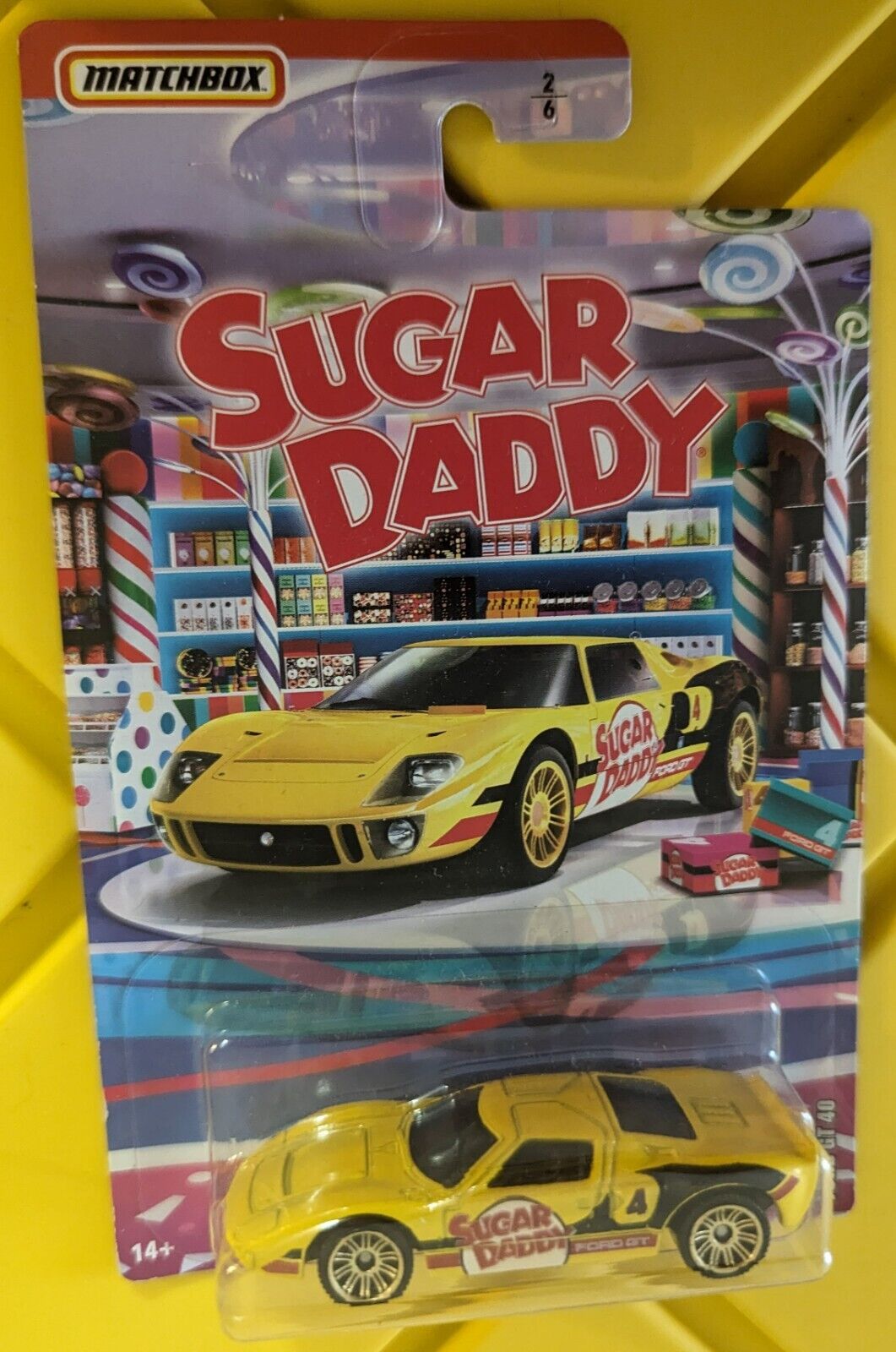 Matchbox Ford GT 40 Diecast Vehicle [Sugar Daddy] NEW Food Series  T40