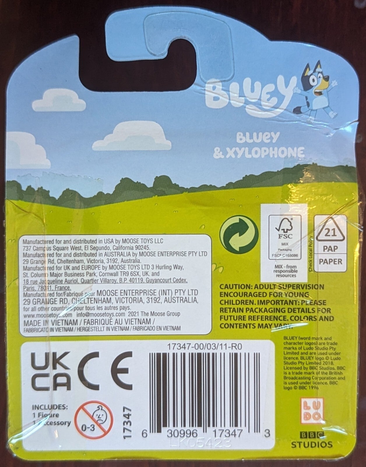 Bluey & Xylophone Story Starter Pack 2.5 Inch Figure (Some Shelf Wear)