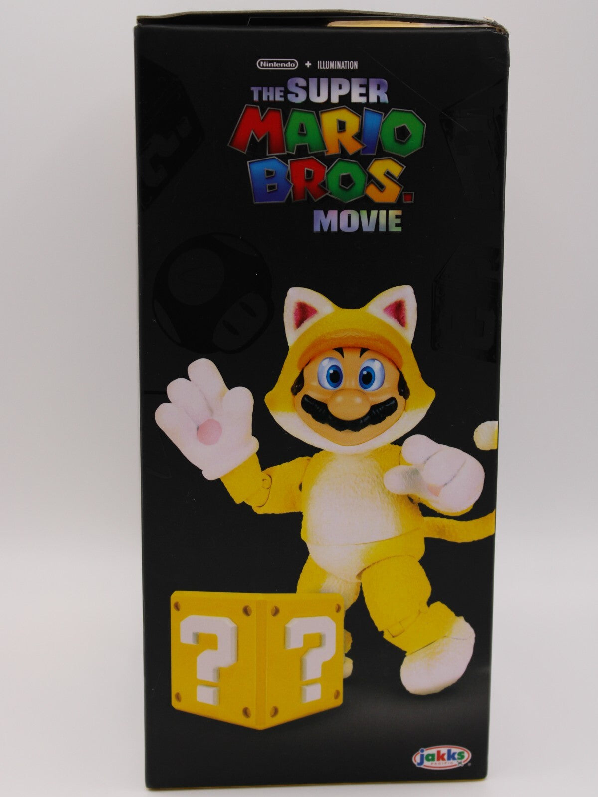 Super Mario Bros Movie 5 Inch Figure Cat Mario Figure w ? Block (Not Mint Box)