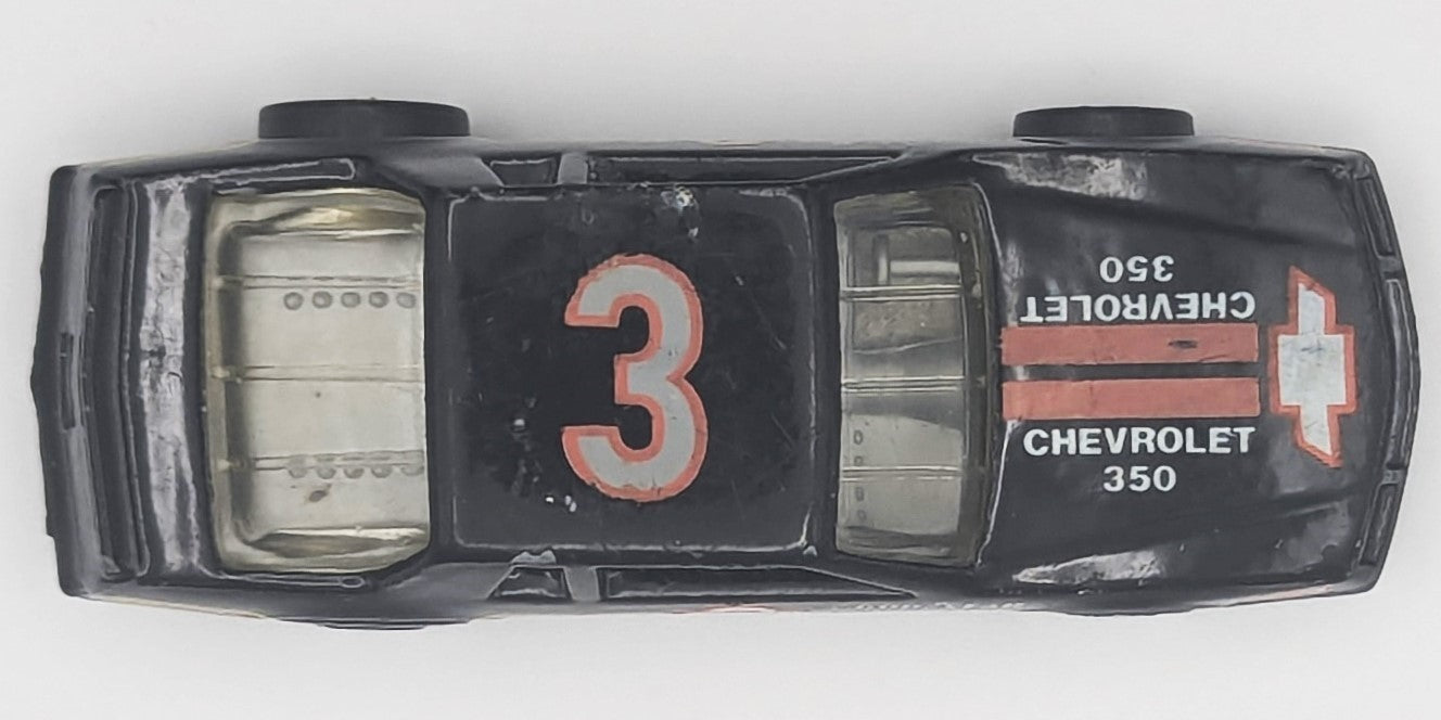 Vintage 1989 Hot Wheels Diecast Speed Fleet Black Chevy Stocker #3 Monte Carlo