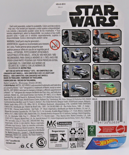 2022 Star Wars Hot Wheels Dark Trooper Character Car Die-Cast Vehicle Brand New