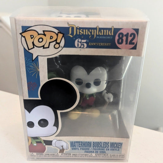 Funko Pop! Disney 65th Disneyland Matterhorn Bobsleds Mickey 812 W Pop Protector