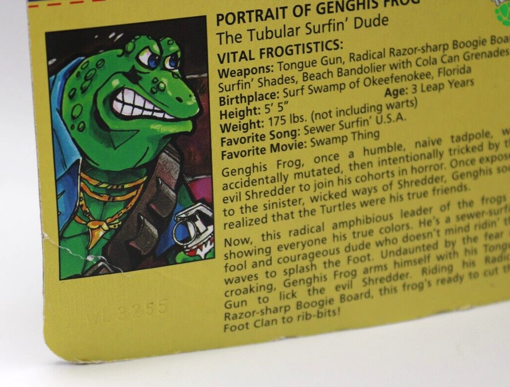 Teenage Mutant Ninja Turtles Genghis Frog Retro Playmates 2023 Card Creases