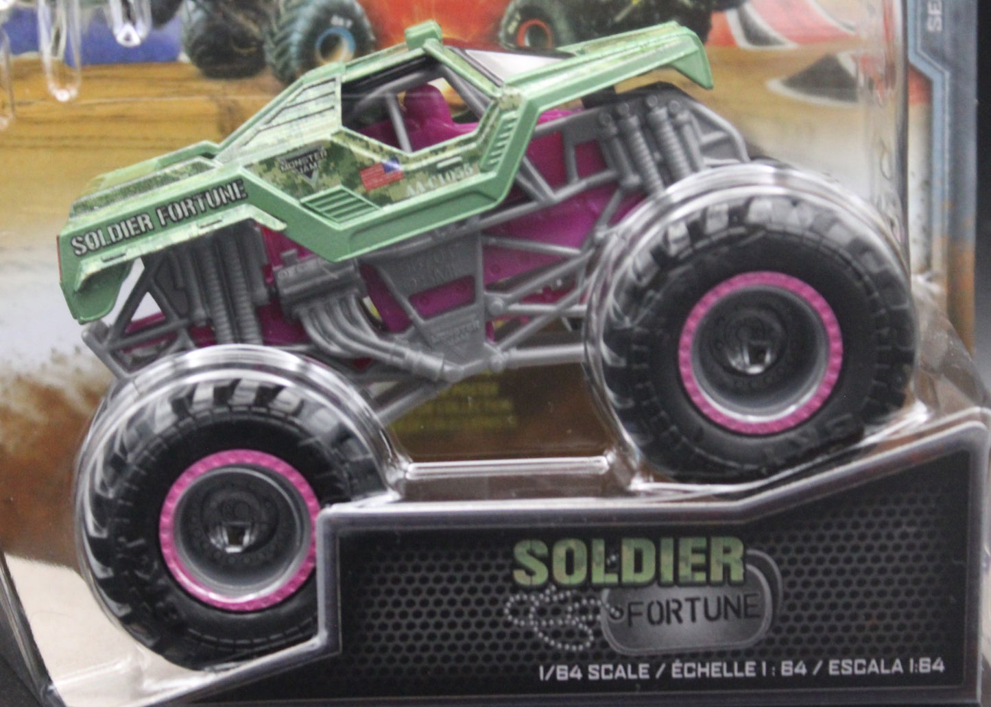 Spin Master Monster Jam Series 35 Soldier of Fortune 1/64 Scale Monster Truck