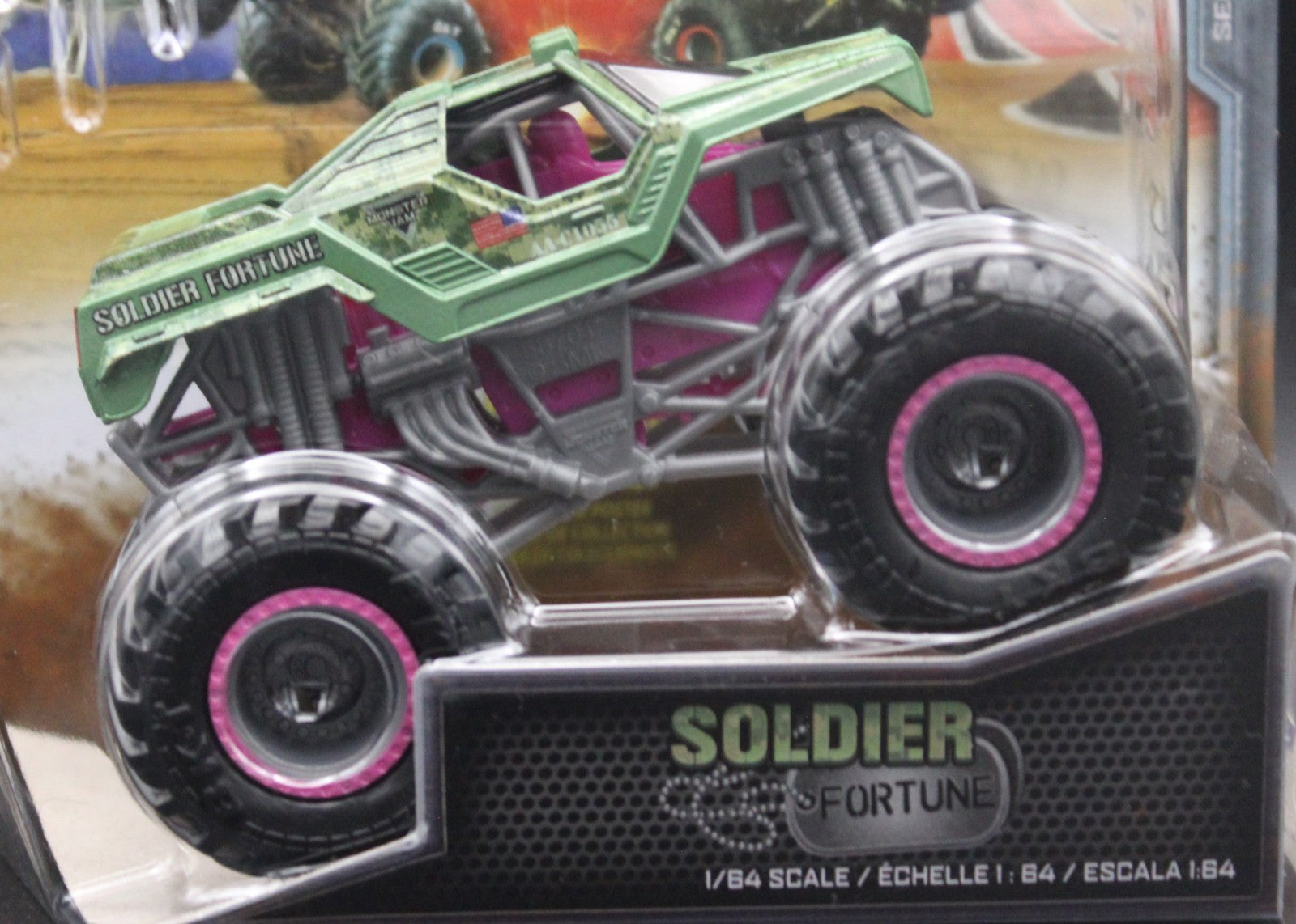 Spin Master Monster Jam Series 35 Soldier of Fortune 1/64 Scale Monster Truck