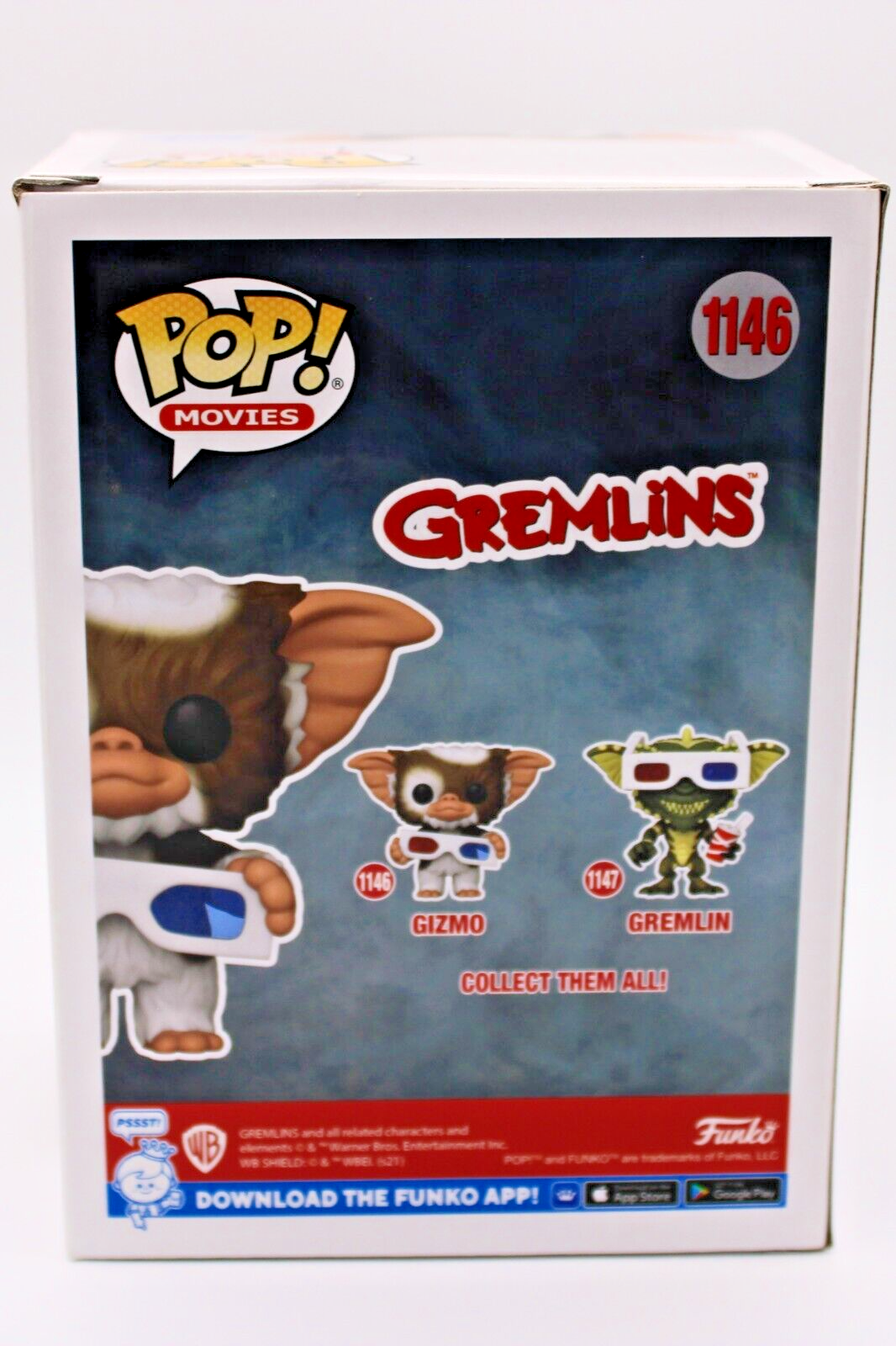 Funko Pop! Gremlins Lot Gizmo & Gremlin 3D Glasses - Minor Wear with Protectors