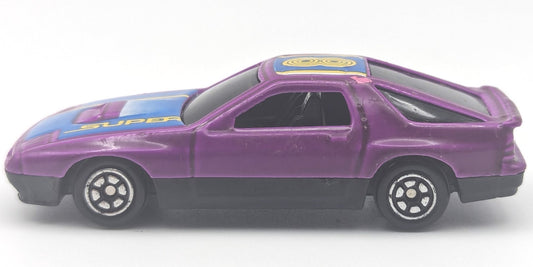 Yatming Mazda RX-7 Turbo Purple Super 8 No. 807 Die Cast Toy Car Vehicle