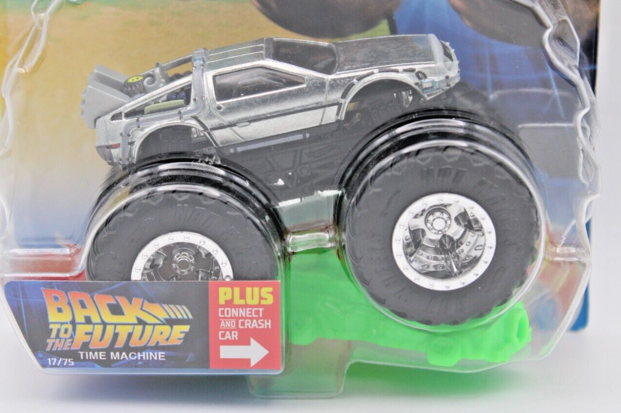 Hot Wheels Monster Trucks DeLorean Back to the Future Time Machine 2022