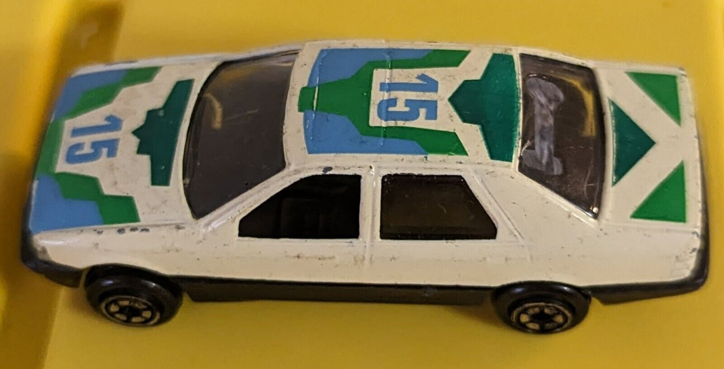 Vintage Yat Ming No. 815 Ford Sierra Beige Blue Green Graphics 1:64 Scale