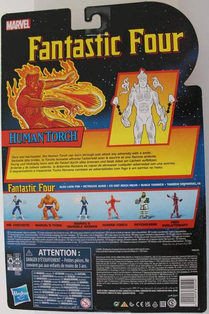 Hasbro Marvel Legends Series Retro Fantastic Four The Human Torch 6 Inch Figure