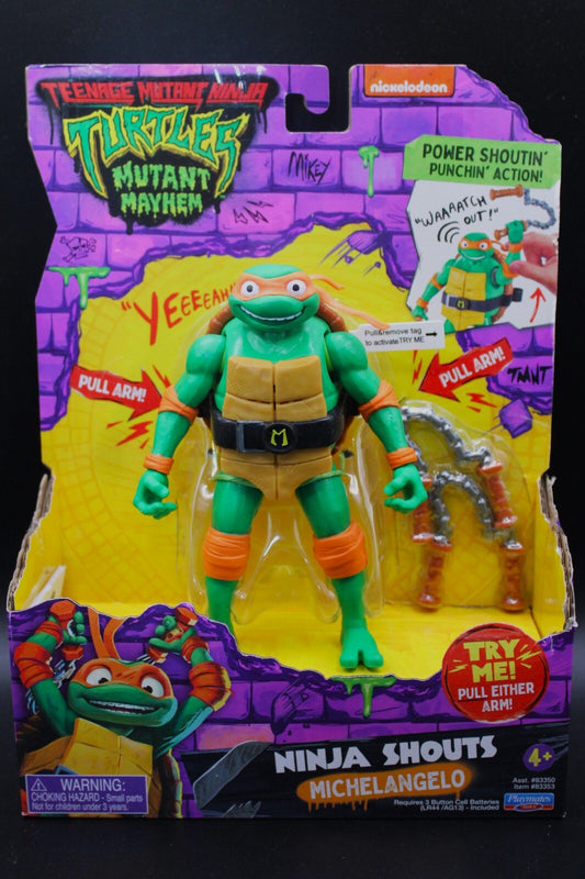 Teenage Mutant Ninja Turtles Mutant Mayhem Michelangelo Shouts Action Figure