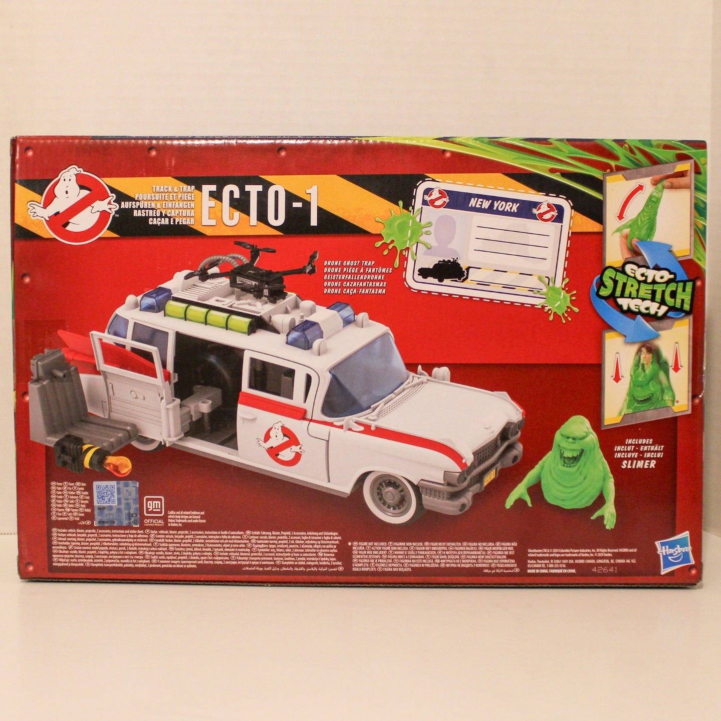 2024 Hasbro Ghostbusters Track & Trap Ecto-1 Vehicle with Stretch Tech Slimer