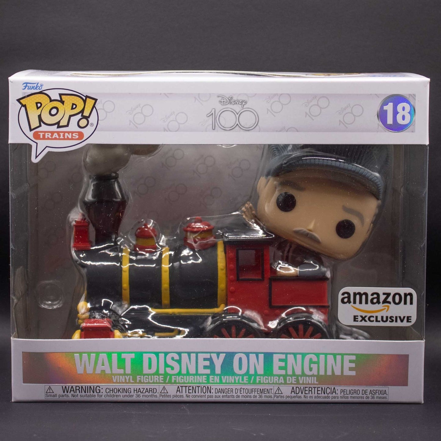 Funko Pop! Trains Disney 100 Walt Disney On Engine #18 Amazon Exclusive