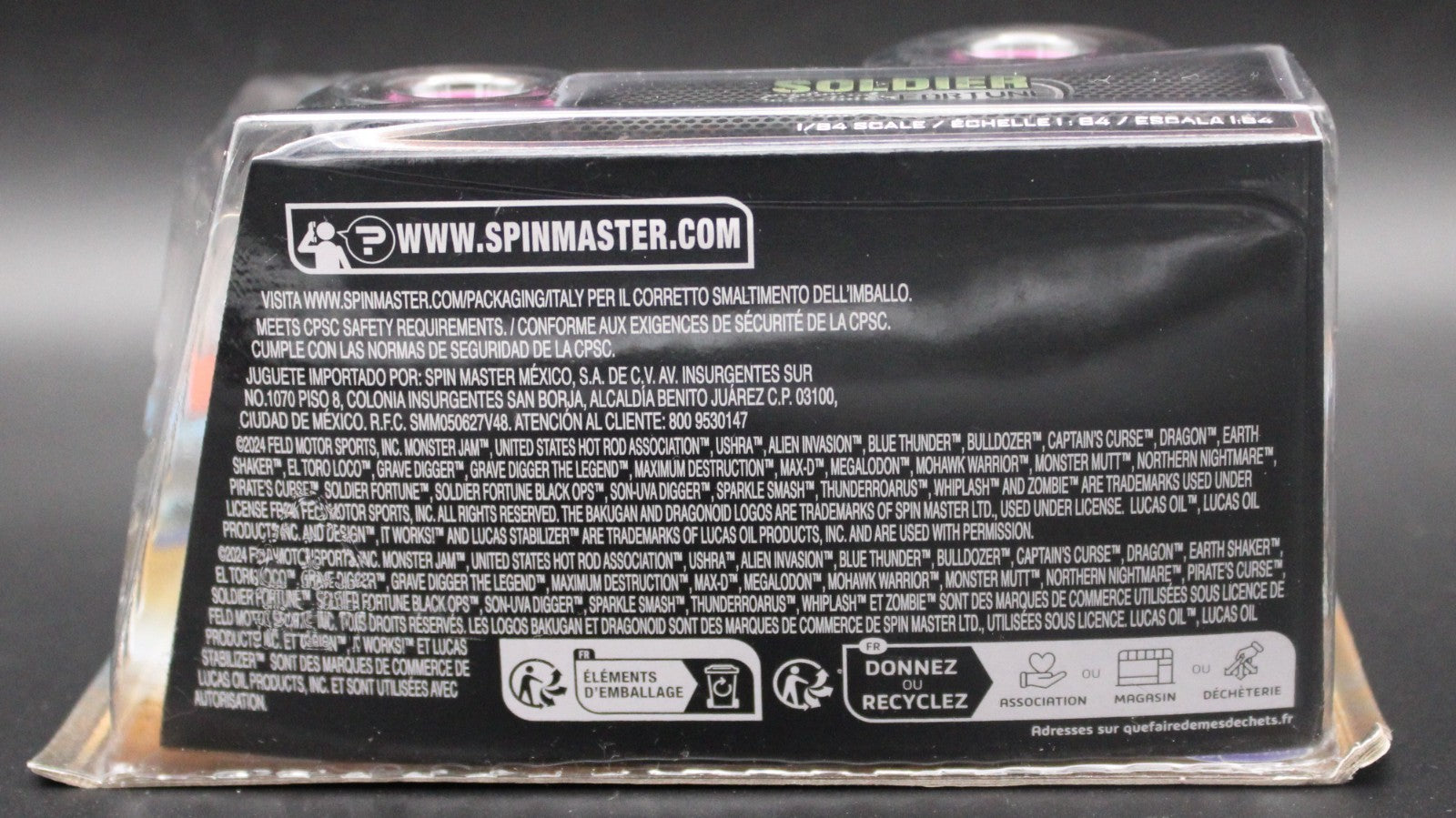 Spin Master Monster Jam Series 35 Soldier of Fortune 1/64 Scale Monster Truck