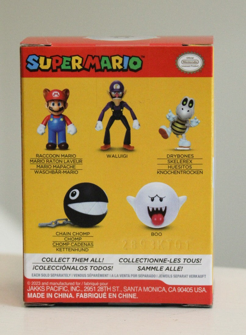 Super Mario World Boo Ghost 2.5 Inch Figure Jakks Pacific Nintendo (Mint In Box)