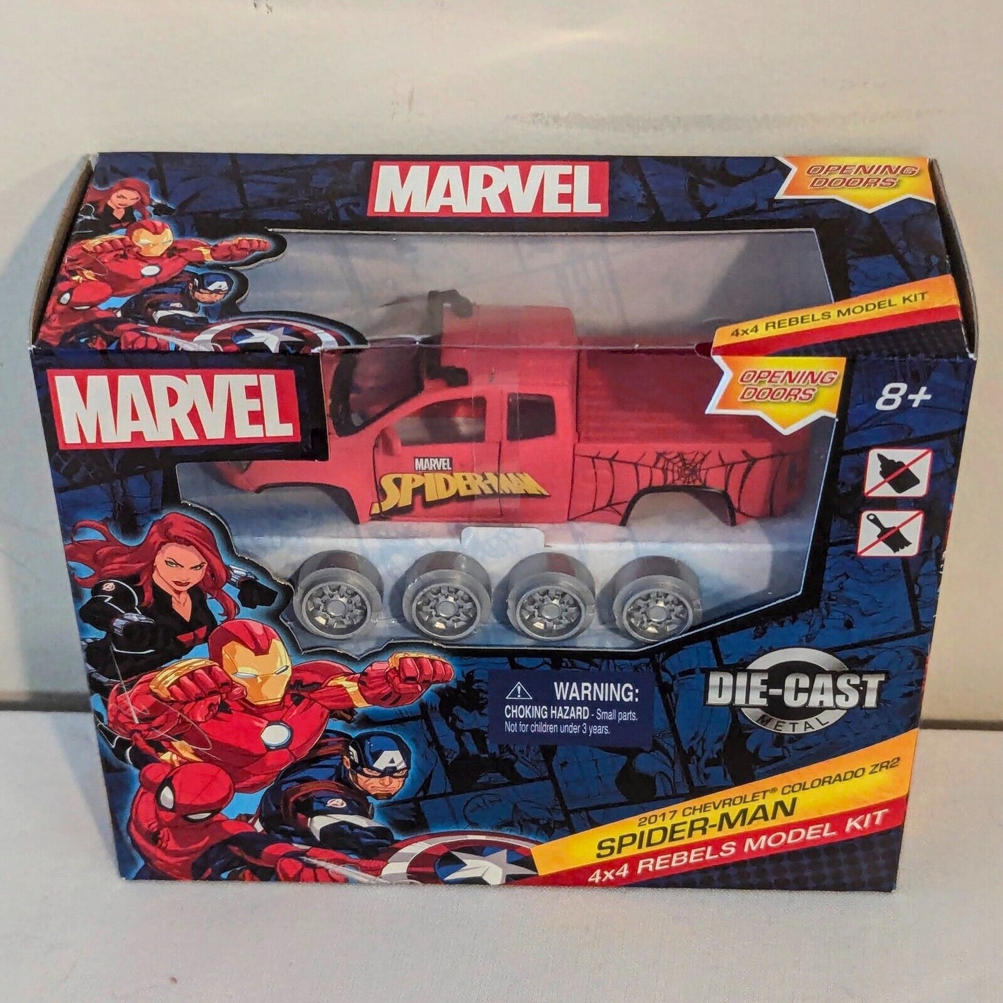 Marvel 4x4 Rebels Model Kit 4.5" Truck Build Kit Spider-Man Theme