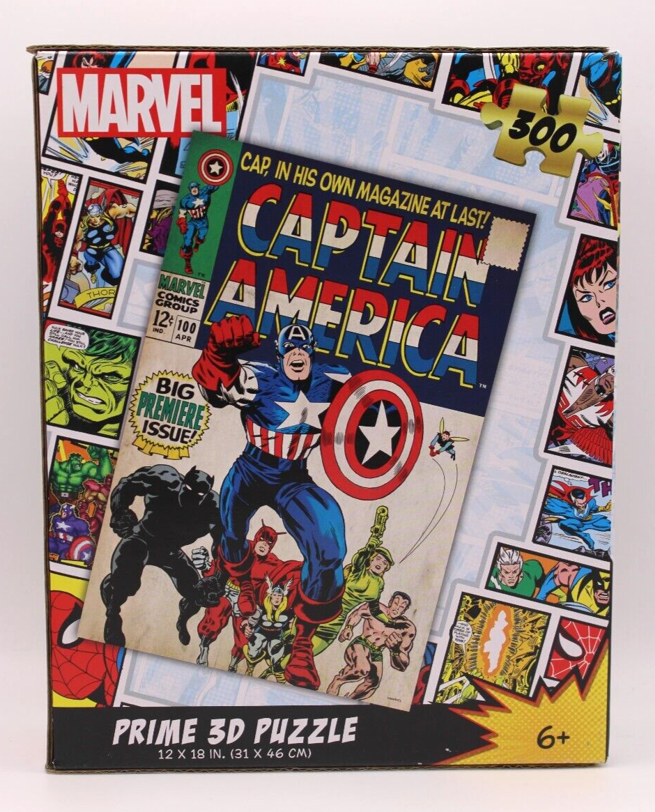 Prime 3D LTD Lenticular Marvel Comics Captain America 300 Piece Puzzle - #100