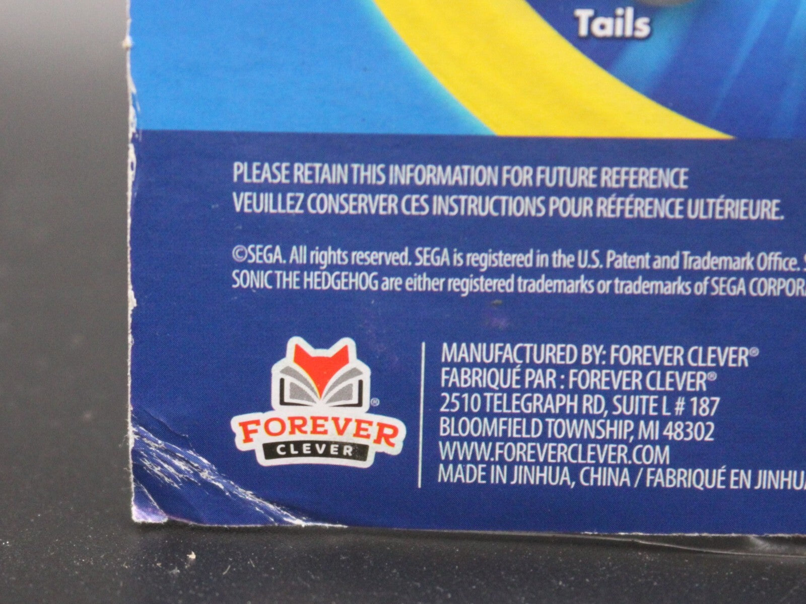 Sega Sonic The Hedgehog Tails Action Figure & 2 Collector Cards (Rough Package)