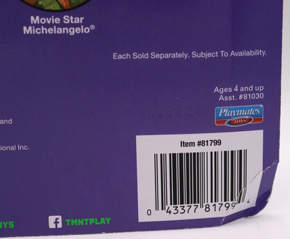 2023 Retro Playmates Teenage Mutant Ninja Turtles Movie Star Leo (Damaged Card)