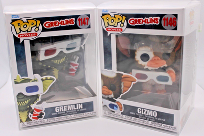 Funko Pop! Gremlins Lot Gizmo & Gremlin 3D Glasses - Minor Wear with Protectors