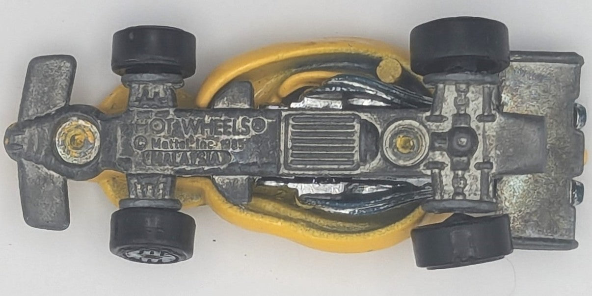Vintage 1985 Mattel Hot Wheels Turboa Yellow Snake Race Car