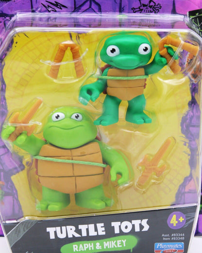 Teenage Mutant Ninja Turtles Mutant Mayhem Turtle Tots Raph & Mikey Figures