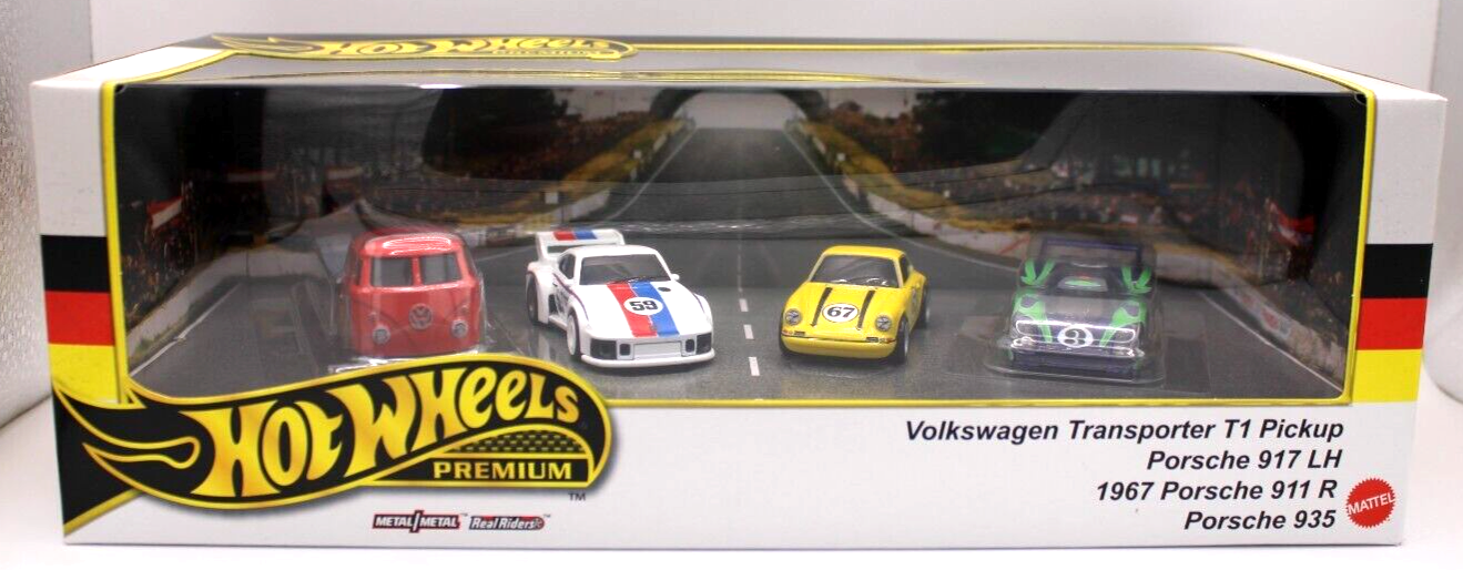 2024 Hot Wheels Premium - Porsche Box Set - German Racers - VW T 1 & Porsche