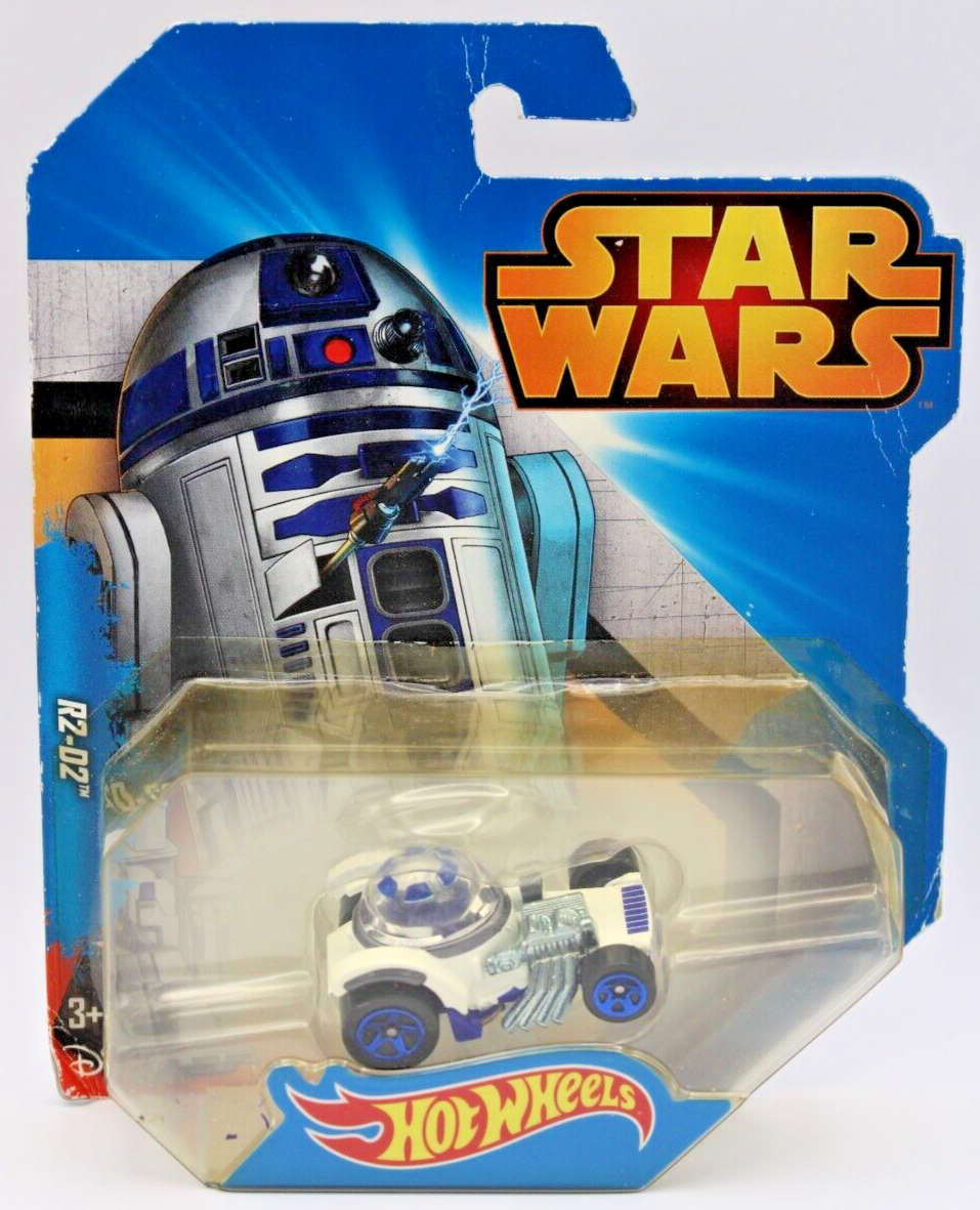 Hot Wheels 2014 R2-D2 Star Wars Mattel Disney Die Cast Car (Some Yellowing)