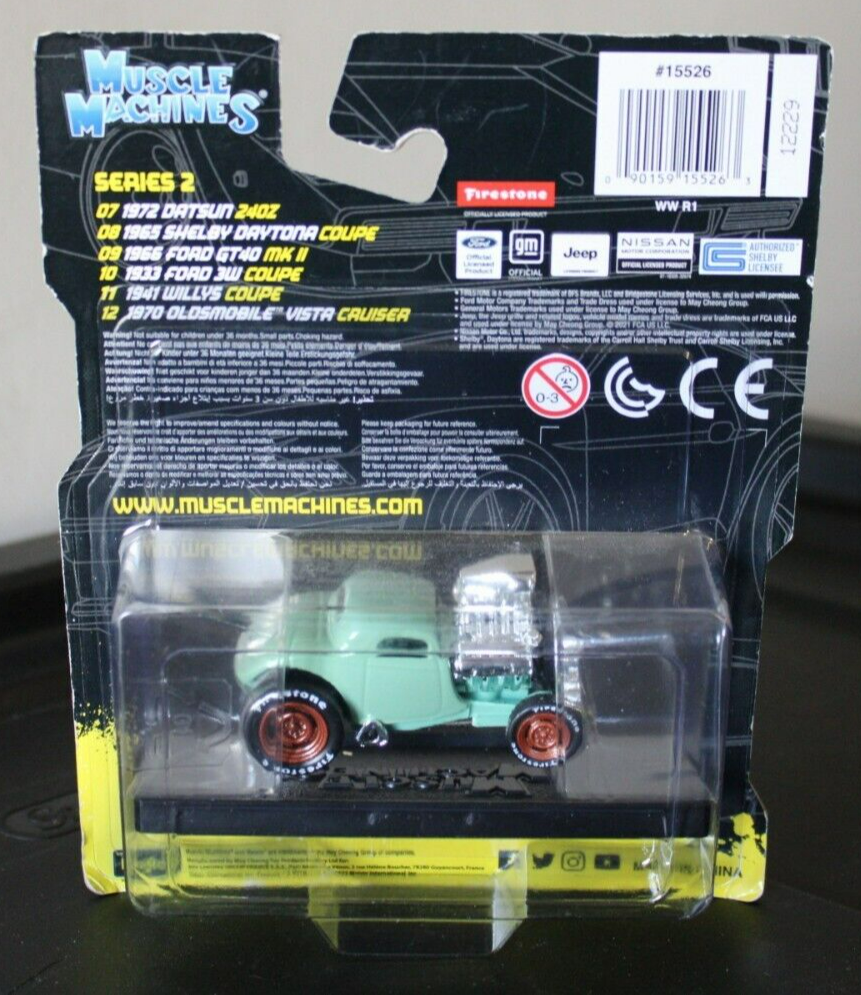 Maisto 1/64 Muscle Machines 1933 Ford 3W Coupe Diecast Mint In Package